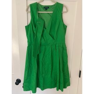 Ralph Lauren Kelly Green Sleeveless Dress